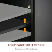 Black Rolling Kitchen Island Trolley with Rubber Wood Top and Storage by HOMCOM