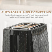 Fast Boil 17L Electric Kettle and 2 Slice Toaster Set With Auto Shut Off Black