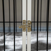 Indoor Dog Crate with Cushion and Lockable Doors Doubles as Side Table for Small Dogs Grey