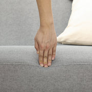 Grey Velvet 2 Seater Sofa with Thick Padding and Wooden Legs by HOMCOM