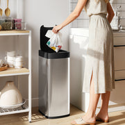 50L Grey Automatic Sensor Bin with Manual Override Ideal for Kitchen or Bedroom