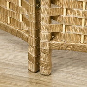 6 Panel Folding Room Divider Freestanding Privacy Screen for Living Room Bedroom Office Natural by HOMCOM