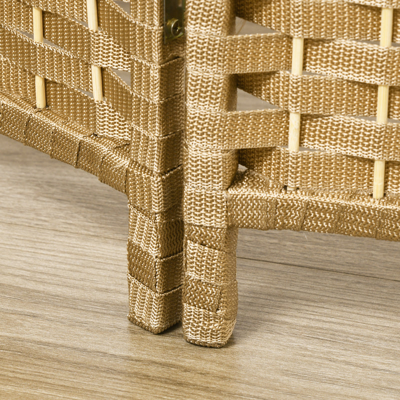 6 Panel Folding Room Divider Freestanding Privacy Screen for Living Room Bedroom Office Natural by HOMCOM