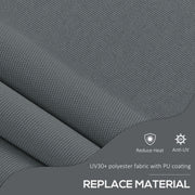 Grey Manual Retractable Awning 2 x 1.2 Metres Sun Shade for Patio or Balcony Use