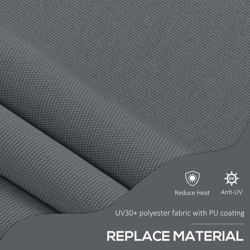 Grey Manual Retractable Awning 2 x 1.2 Metres Sun Shade for Patio or Balcony Use