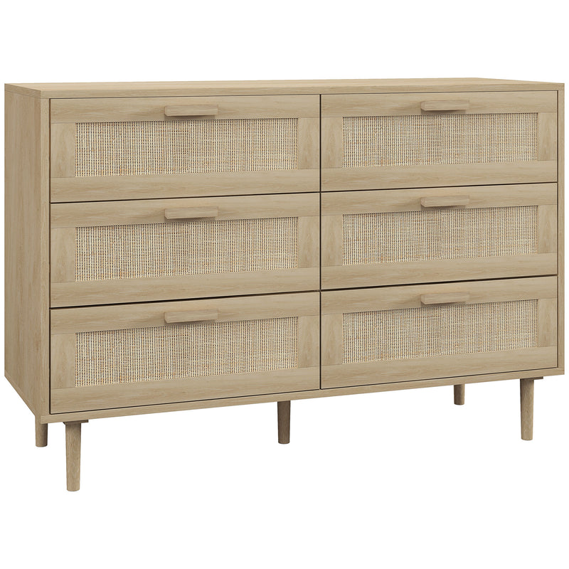 Chest of Drawers with 6 Spacious Storage Drawers for Organised Bedrooms Oak