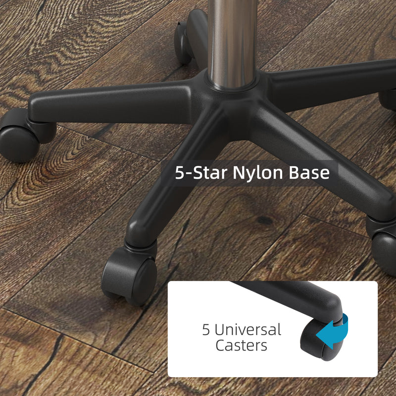 Swivel Salon Chair with Adjustable Height and Cushioned Seat for Hairdressers, White