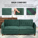 Dark Green Velvet Feel 3 Seater Sofa Bed Modern Design by HOMCOM