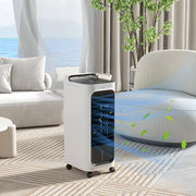 Portable Three Speed Air Conditioner with Remote Control and Ice Pack for Home Use, White