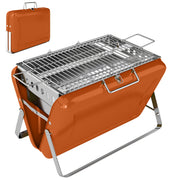 Portable Charcoal BBQ Grill for Easy Outdoor Cooking and Picnics Orange Outsunny