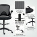 Black Mesh Drafting Chair with Flip-up Armrests and Foot Ring for Standing Desk by Vinsetto