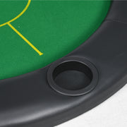 10 Player Foldable Poker Table Top With Cup Holders And Carry Bag For Game Nights Green AOSOM