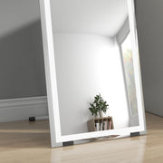 Full Length LED Dressing Mirror with Dimmable 3 Tone Lighting for Bedroom, White
