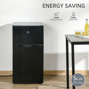88L Under Counter Fridge Freezer with 5 Settings and 3 Star Energy Rating, Black