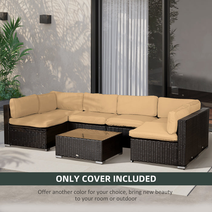 14 Piece Outdoor Cushion Set Beige Weather Resistant by Outsunny