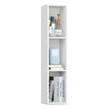Cloud White 3-tier cube bookcase by Vasagle on a plain background