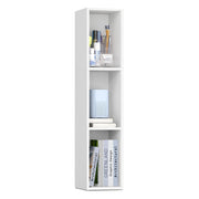 Cloud White 3-tier cube bookcase by Vasagle on a plain background