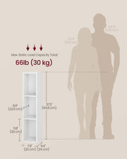 Dimension diagram showing the bookcase at 20 cm wide, 24 cm deep and 94.8 cm high