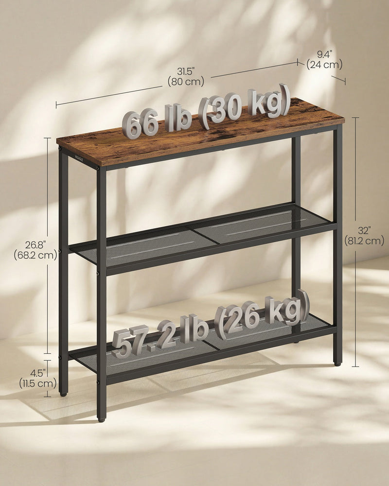 Dimension diagram showing 80 x 24 x 81.2 cm with 30 kg top load and 26 kg shelf load