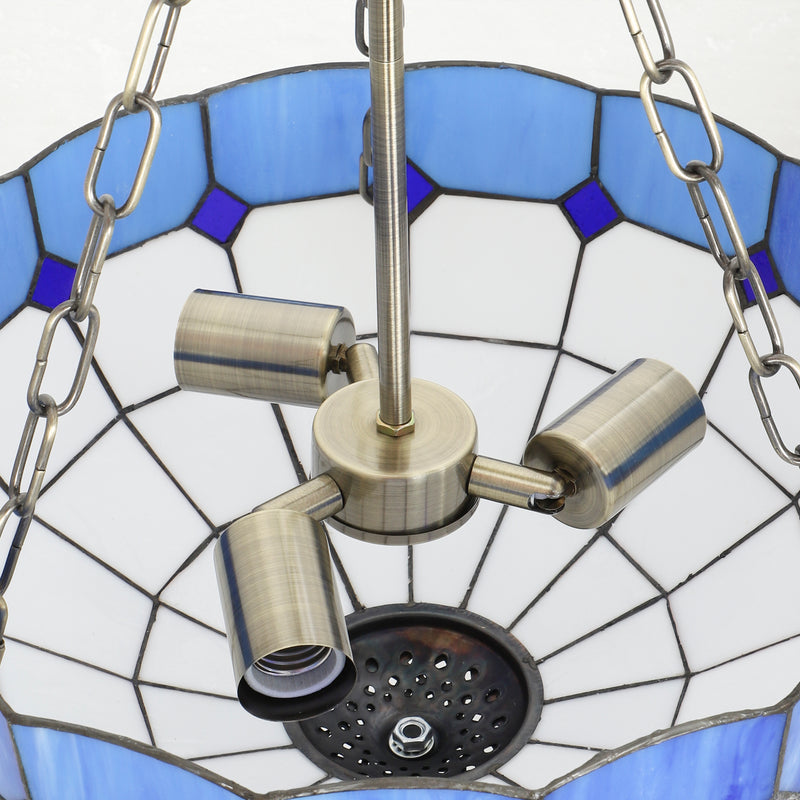 Vintage Ceiling Light with 3 E27 Bulb Holders Ideal for Living Rooms Semi Flush Mount Brown