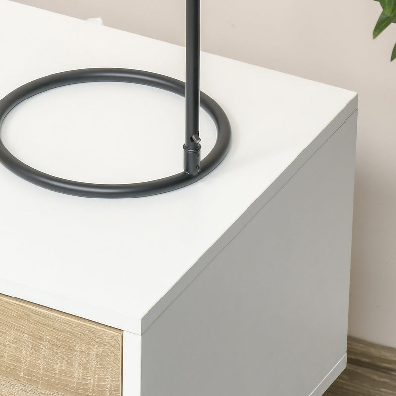 Set of 2 Bedside Tables with Drawer and Shelf for Bedroom Storage by HOMCOM