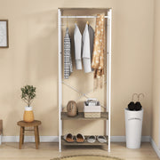 Hallway Coat Rack With Shoe Storage Bench and Hooks Ideal for Entryway Organisation Grey