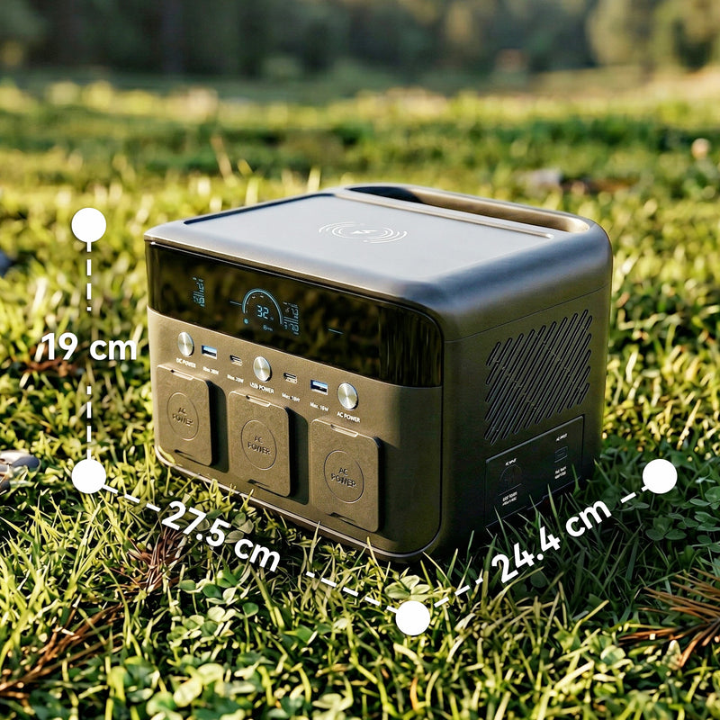 Portable Power Station for Fast Home or Garden Backup Electricity with Quick 1.5 Hour Recharge Silver