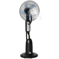 Pedestal Misting Fan With 3 Speeds And 28L Water Tank For Cooling Relief, Black