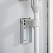 White Metal Pet Safety Gate 3 Panel Room Divider Stair Barrier With Walk-Through Door by PawHut