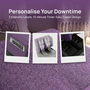 Foldable Foot and Leg Massager with Heat for Home Relaxation and Easy Storage Purple Homcom
