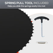 10ft Trampoline Replacement Mat With Spring Tool and 54 V Hooks For Outdoor Use Black AOSOM