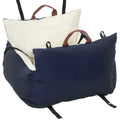 Small Dog Car Booster Seat with Safety Belts Ideal for Travel and Comfort Navy Blue AOSOM