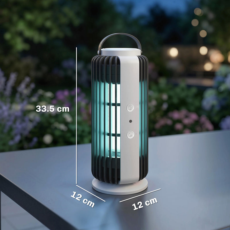 Electric Fly Zapper for Chemical Free Indoor Insect Control with Automatic Sensor Black Grey Outsunny