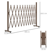 Set of 2 Freestanding Foldable Garden Fences Aluminium Expandable Picket Design Dark Brown