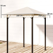 Gazebo Rain Cover Waterproof Shelter for 2 x 2 Metre Outdoor Use Clear Outsunny