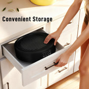 Electric Ceramic Hob with Grill Plate for All Pots 4 Heat Levels Portable 36cm Black AOSOM