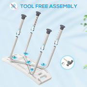 Height Adjustable Shower Stool With Padded Seat and Drainage Holes For Bathroom Use Grey