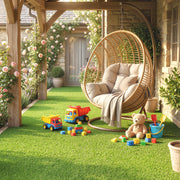 Artificial Grass Roll for Low Maintenance Garden or Patio All Weather Soft Green AOSOM