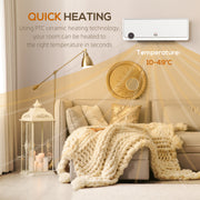 Wall Mounted Electric Heater with Timer and Remote Ideal for Home or Office Use White