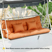 Garden Chair Cushion and Pillow Set for Comfortable Outdoor Seating Orange AOSOM