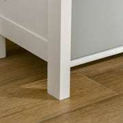 Set of 2 Bedside Tables with 3 Drawers Ideal for Bedroom or Living Room Grey and Blue AOSOM