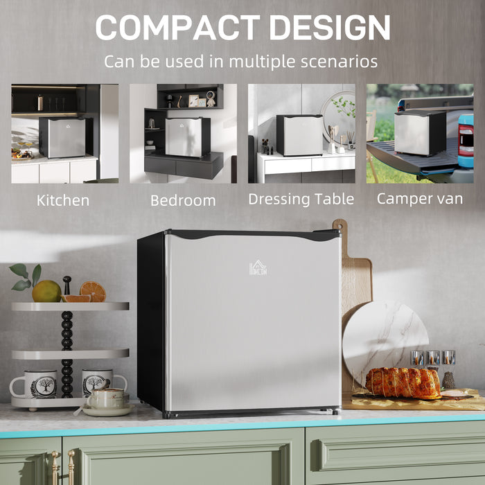 46L Table Top Mini Fridge With Ice Box Reversible Door Adjustable Temperature by HOMCOM