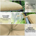 Set of Two Outdoor Seat Cushions Khaki Weather Resistant Padding by Outsunny