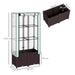 Raised Garden Bed with Trellis Plastic Planter Box with Drainage for Climbing Plants by Outsunny
