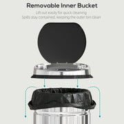 Automatic 42L Automatic Kitchen Sensor Bin with Soft Close Lid Ideal for Home Use, Stainless Steel