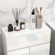Freestanding Bathroom Storage Cabinet with Adjustable Shelf for Organised Spaces White
