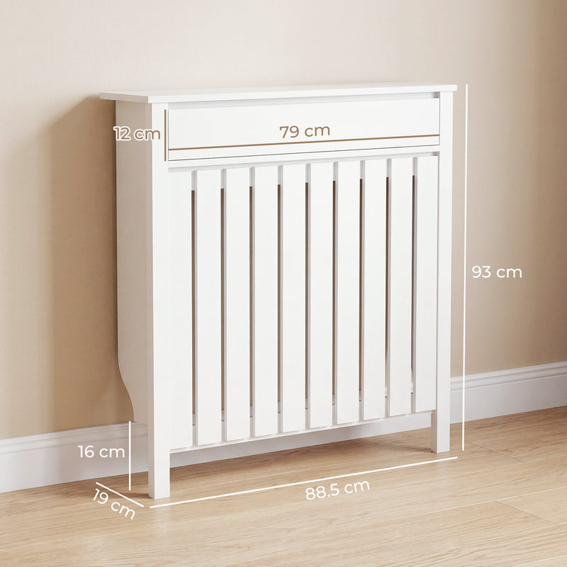 Radiator Cover with Storage Drawer for Hallway Safety and Organisation White Homcom