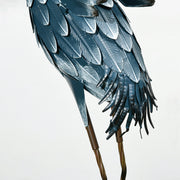 Garden Heron Statues Set of 2 for Wildlife Decor with Weather Resistant Steel Blue White Outsunny