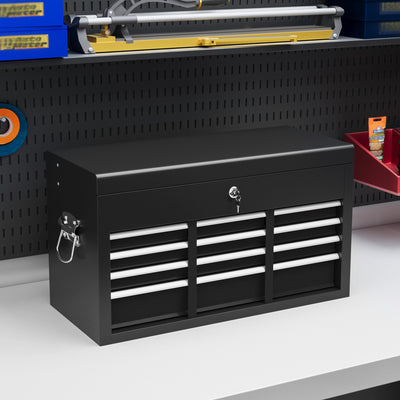 Steel Tool Chest With Six Lockable Drawers Ideal for Garage or Workshop Black