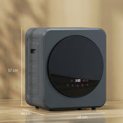 Compact Tumble Dryer for Small Homes with Space Saving Design and Easy Controls Grey AOSOM